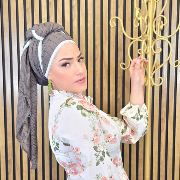 צעיף פליסה- שרשרת כסף