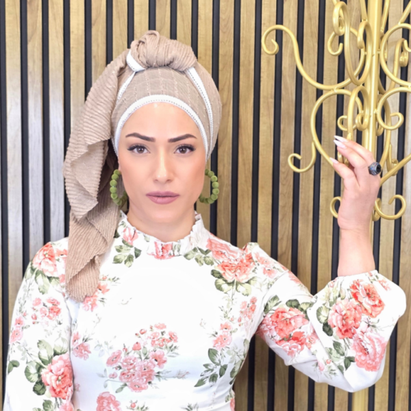 צעיף פליסה- שרשרת כסף