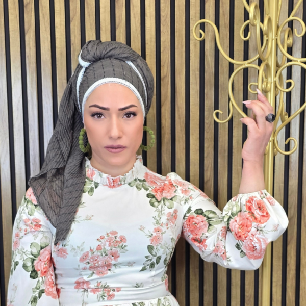 צעיף פליסה- שרשרת כסף