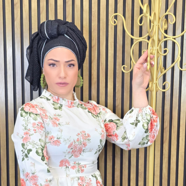 צעיף פליסה- שרשרת כסף